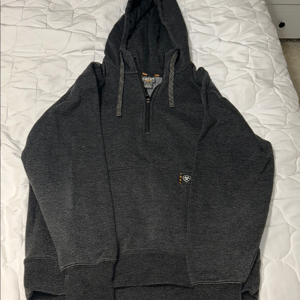 Ariat Gray Lightweight Shirt Jacket with Hood and Zipper